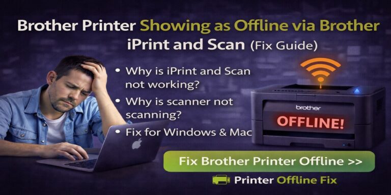 Brother Printer Showing as Offline via Brother iPrint and Scan