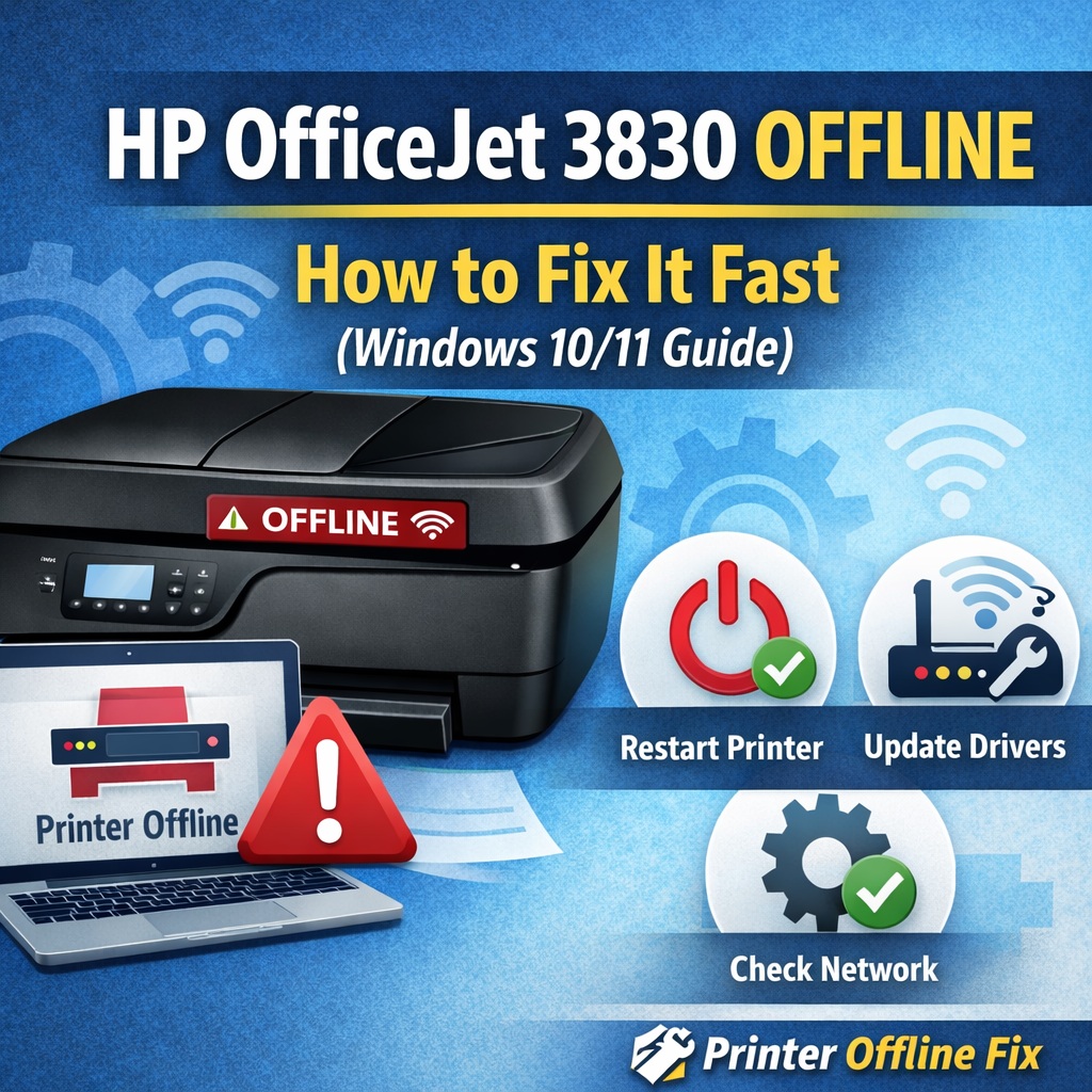 HP OfficeJet 3830 Offline