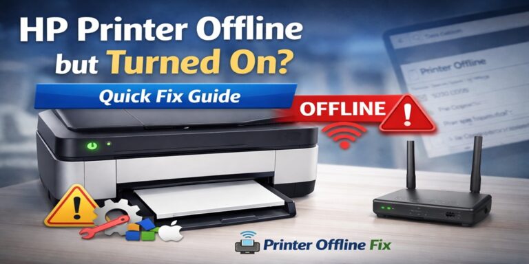 HP Printer Offline but Turned On