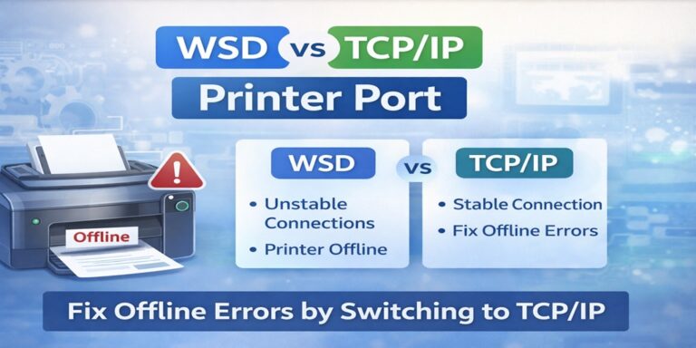 WSD vs TCPIP Printer Port