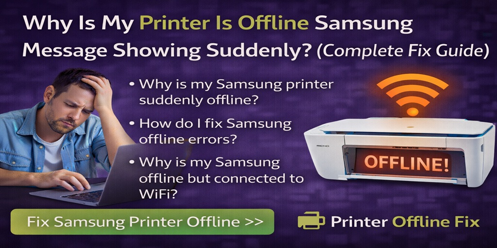 Why Is My Printer Is Offline Samsung Message Showing Suddenly