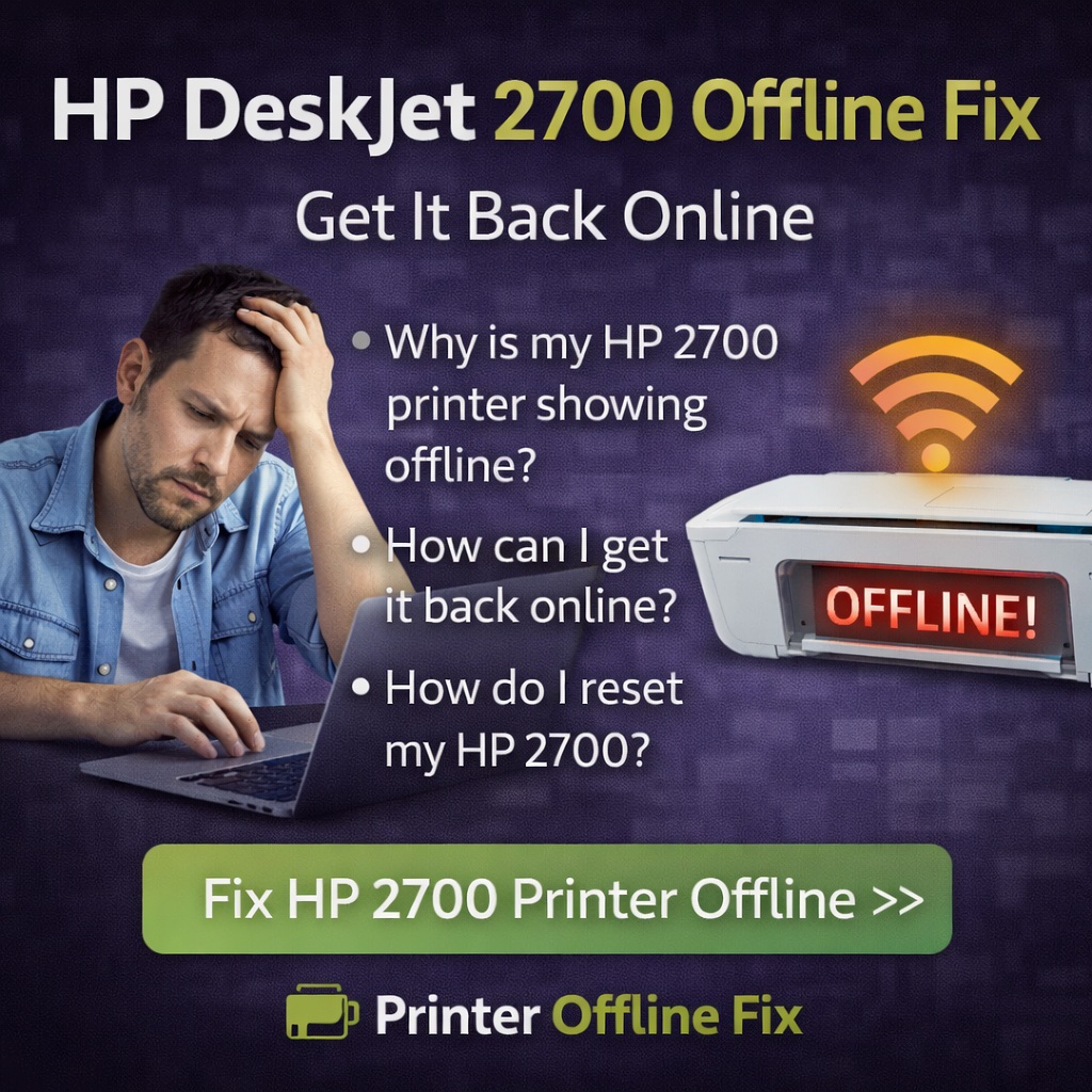 hp deskjet 2700 offline