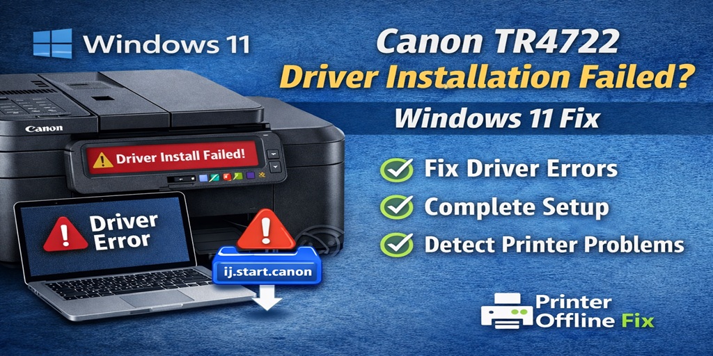 Canon TR4722 Driver Installation Failed