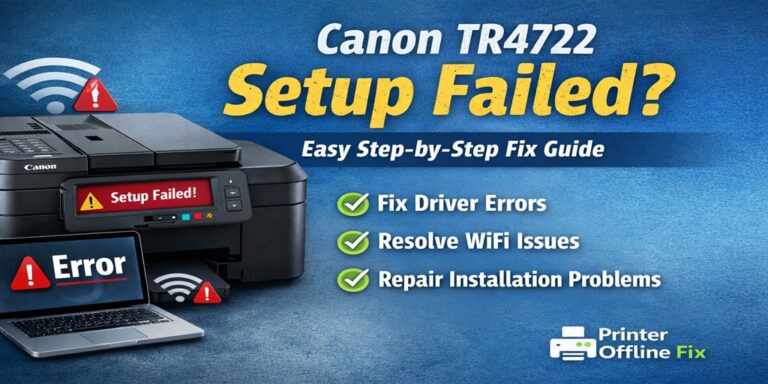 Canon TR4722 Setup Failed Step-by-Step Fix Guide
