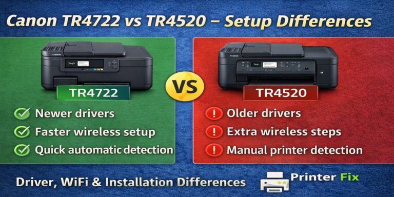Canon TR4722 vs TR4520 – Setup Differences