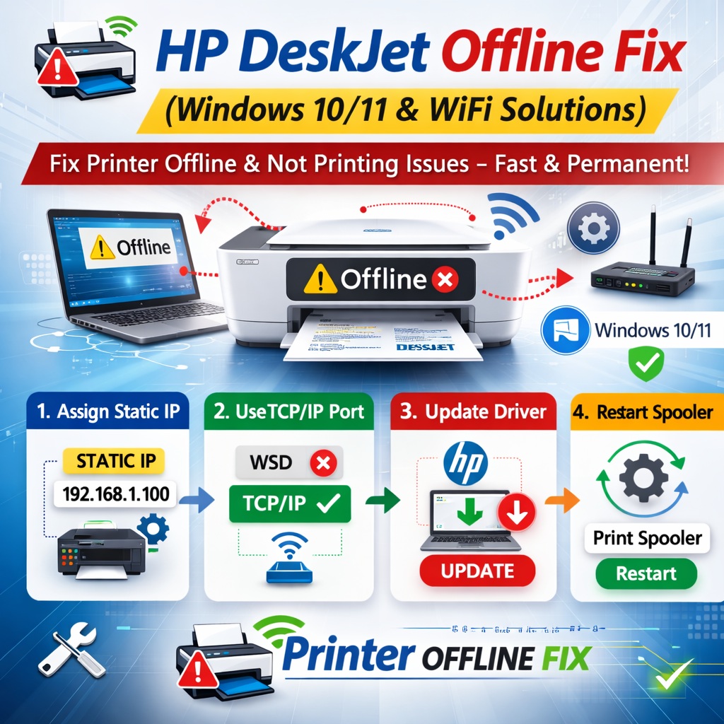 HP DeskJet Offline Fix