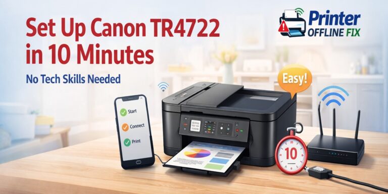 Set Up Canon TR4722 in 10 Minutes