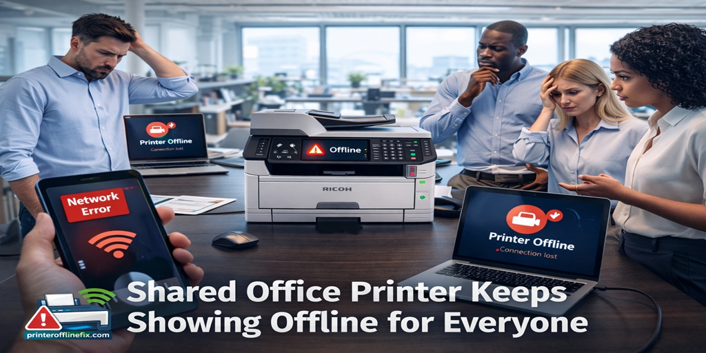 Shared Office Printer Keeps Showing Offline for Everyone